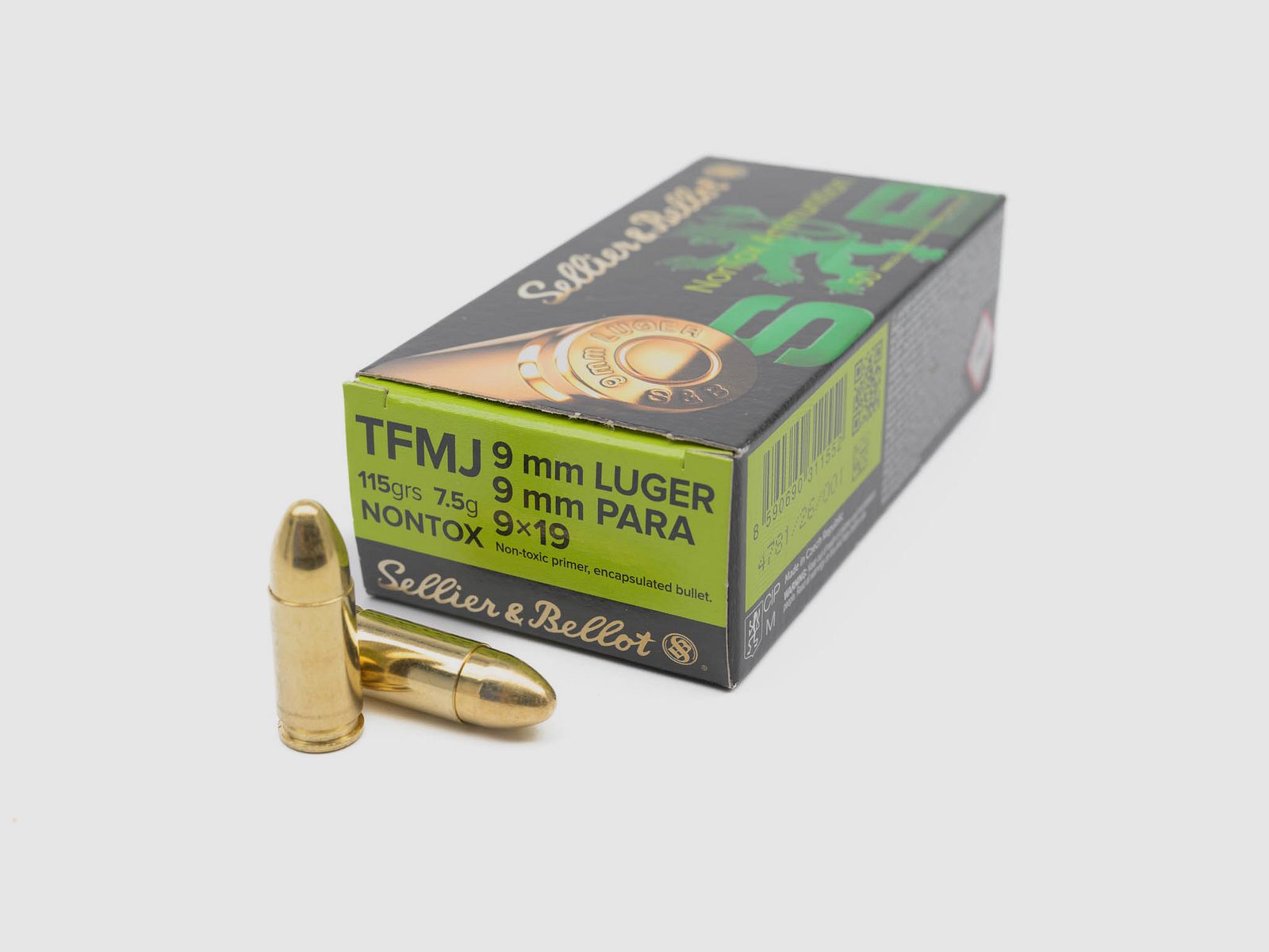 Sellier & Bellot 9 mm Luger TFMJ NonTox 7,5g/115grs.