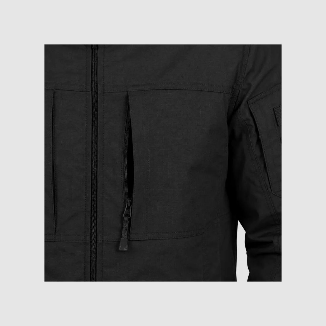 Kurze Fighter Jacke schwarz 8 Taschen Reißverschluss Ripstop M bis 3XL, Bild 15 von 19