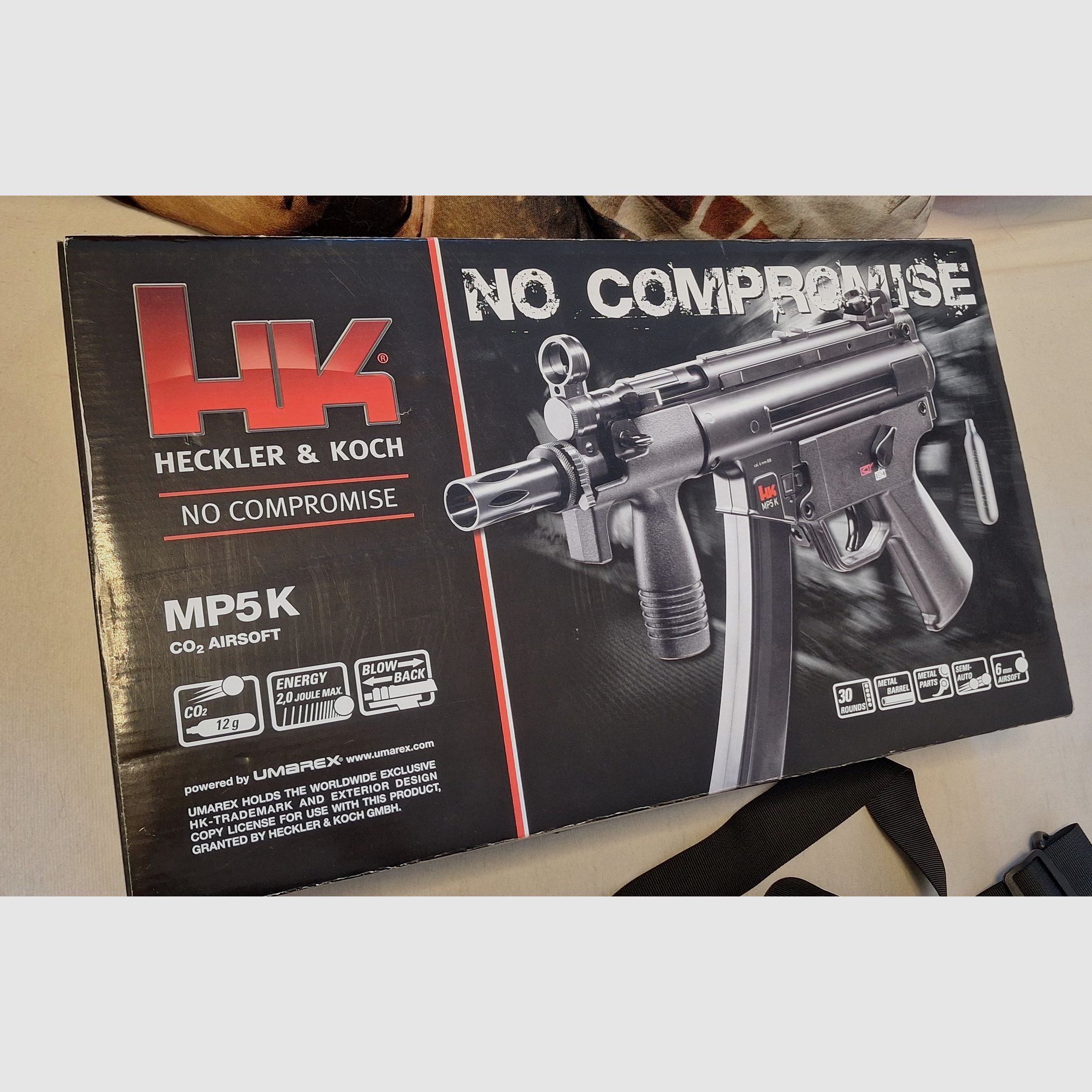 HK MP5 K Umarex CO2 6mm Airsoft Neuwertig Blowback MP-5