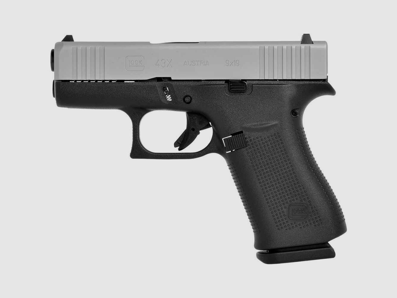 Glock 43X silver slide