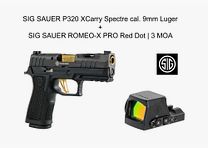 Sig Sauer SIG SAUER P320 XCarry Spectre Schwarz-Gold + ROMEO-X PRO Red Dot | 3 MOA - 9 mm Luger