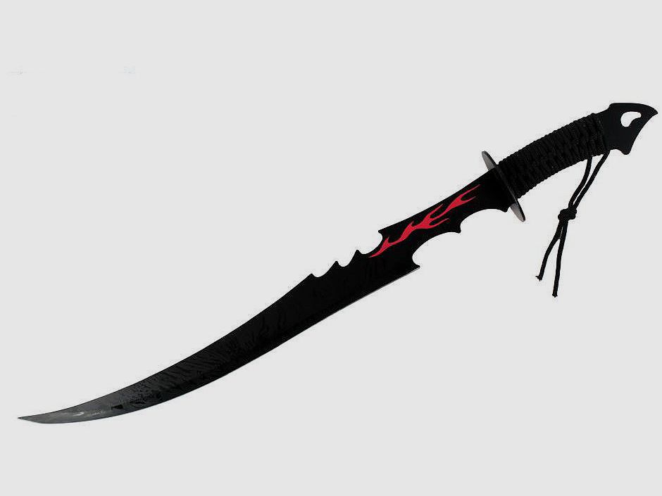 Ninja sword black including carrying case