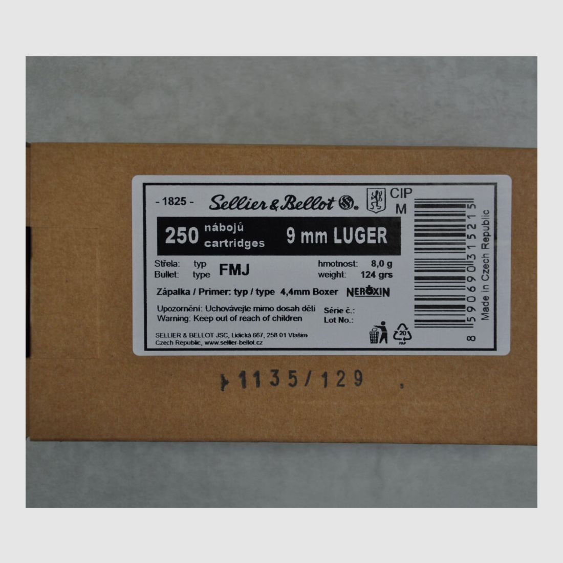 Sellier & Bellot FMJ 9mm Luger *1000 colpi*