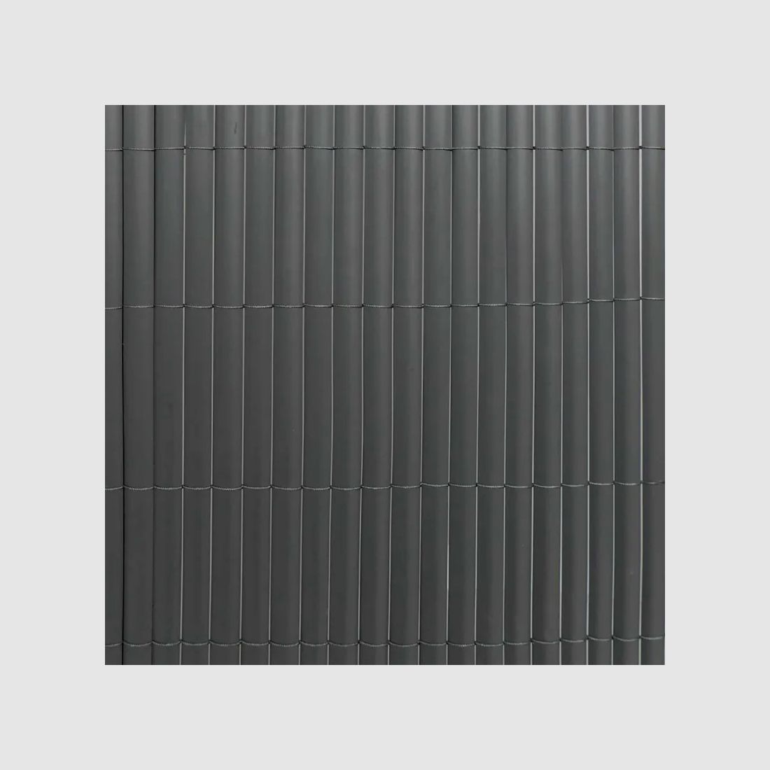 PVC Sichtschutzmatte einseitig 1,5x5m grau - Befestigungsset enthalten, Bild 3 von 17