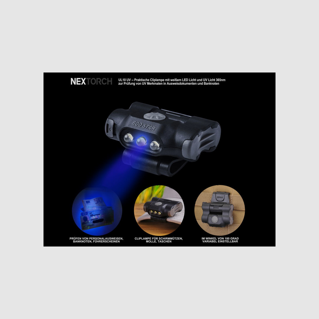 NEXTORCH UL10 UV Clip Light