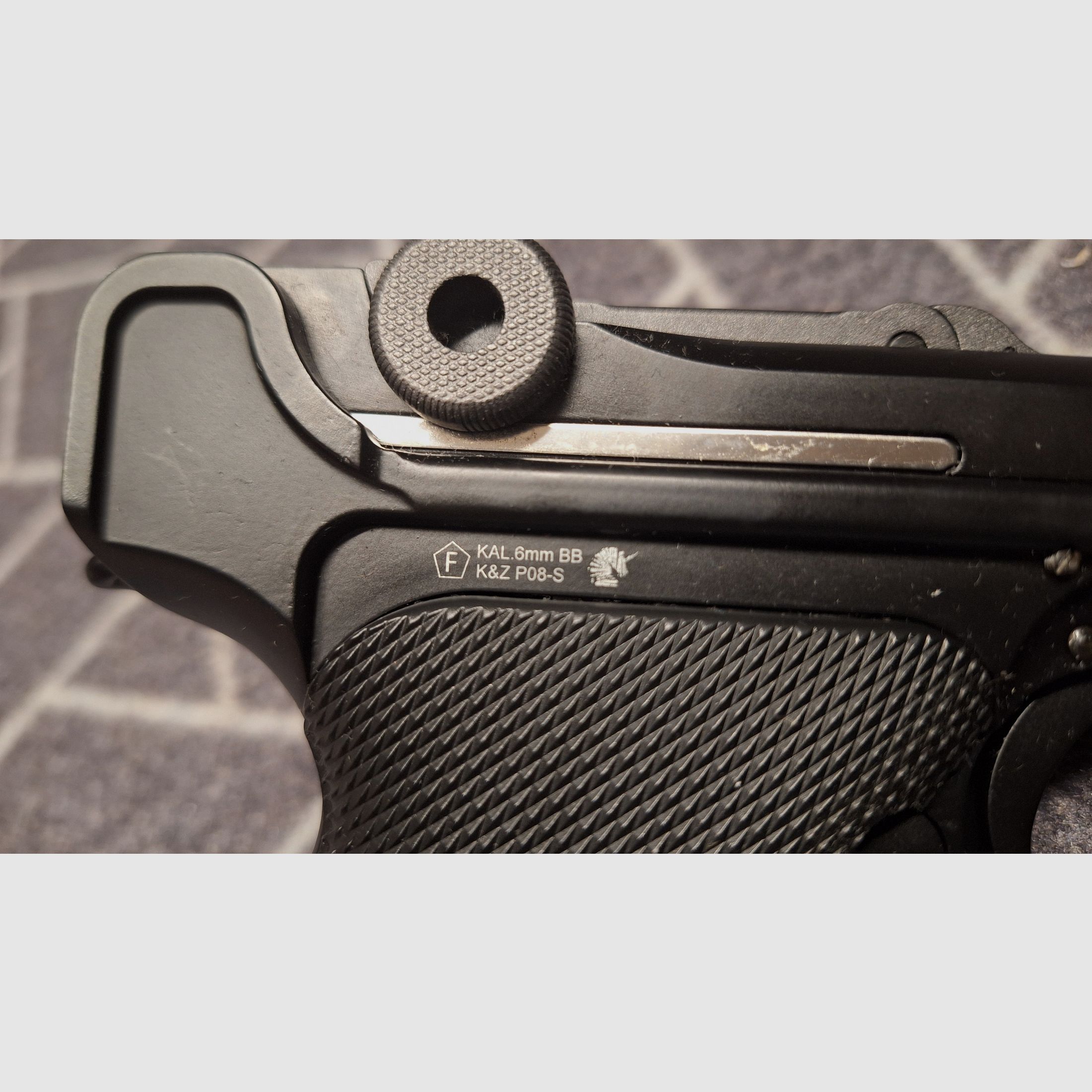 P08 Vollmetall CO2 BlowBack 6mm BB schwarz NEU!