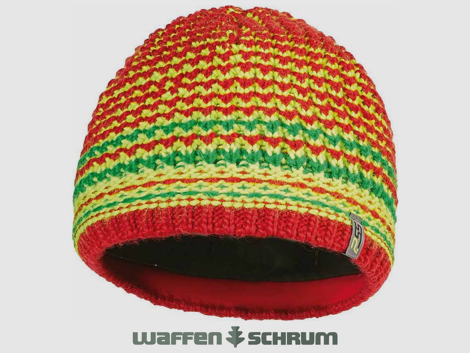 Pfeiffer Sicherheitssysteme Strickmütze Rot/Gelb/Grün