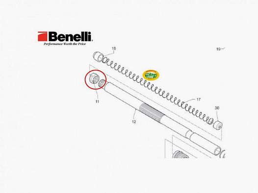 BENELLI Boccola Guida Astina M1 - M2 cal.12 - 133G