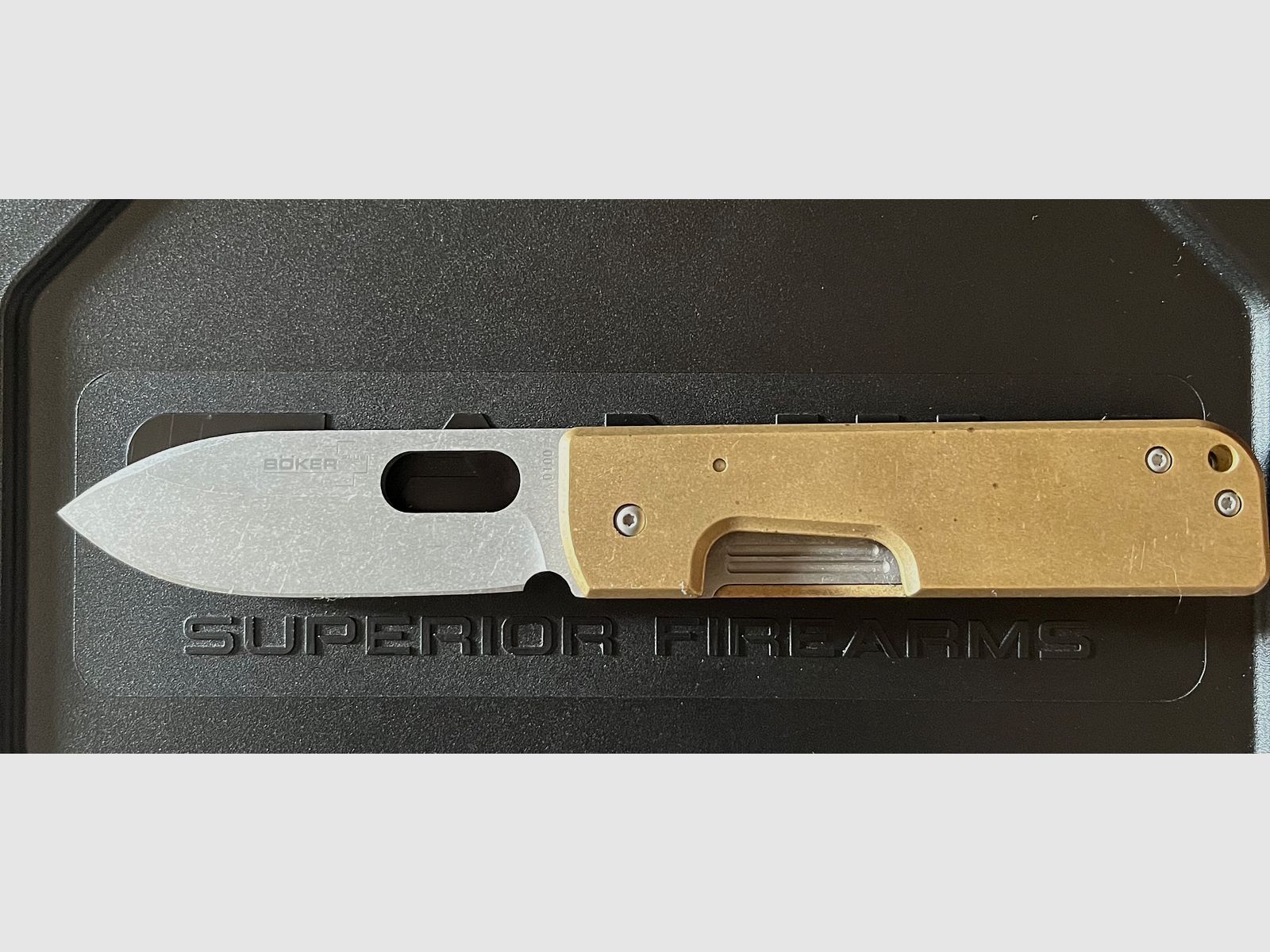 Böker Plus Lancer Brass – S35VN – Serge Panchenko Design (Discontinued)