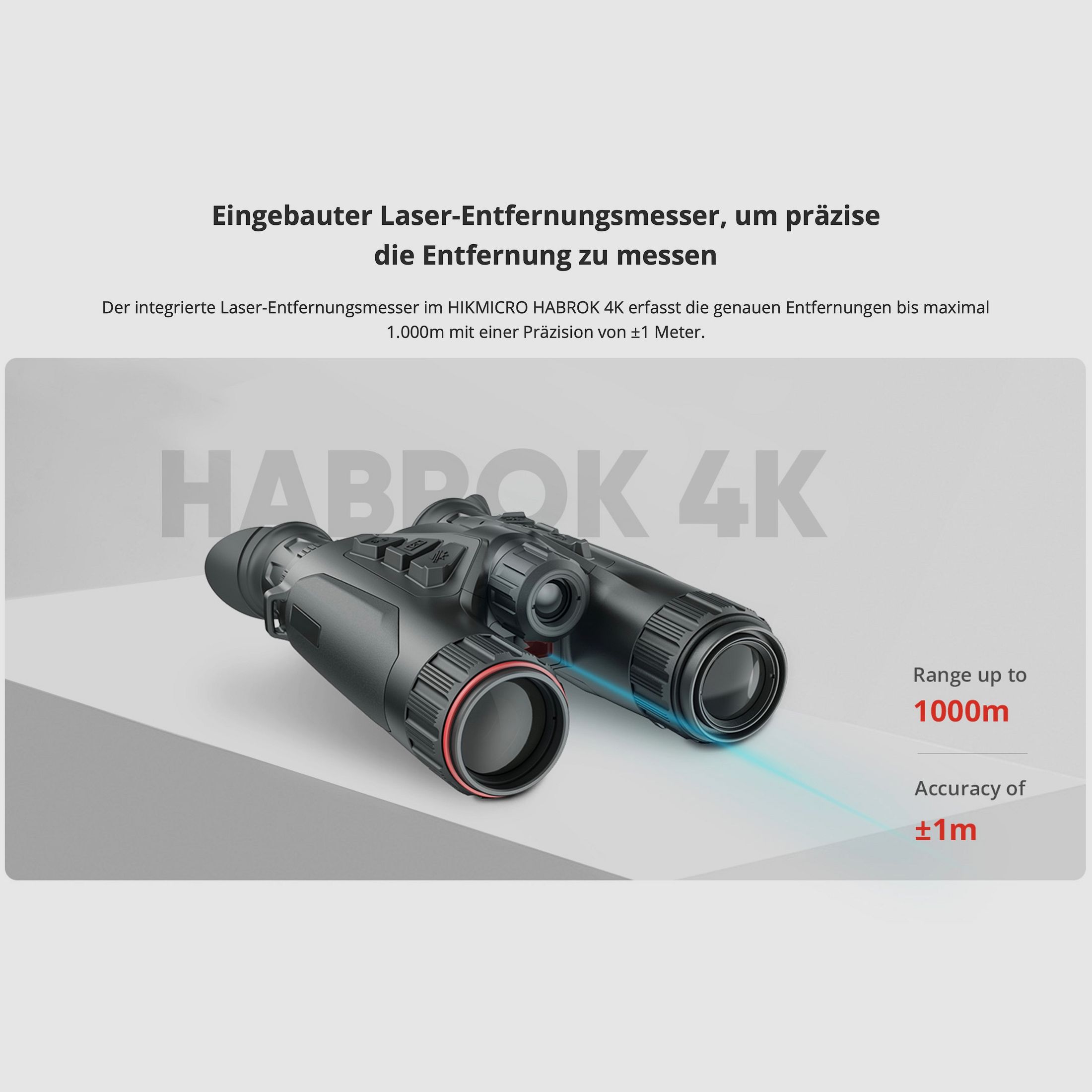 Hikmicro Binocular Habrok 4K HE25L 5.5-22x60 Wärmebild/Nachtsicht/Digitalkamera 850Nm 1920 x 1080