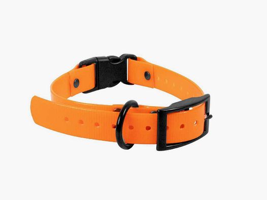 Schnellverschluss-Halsband Biothane Orange