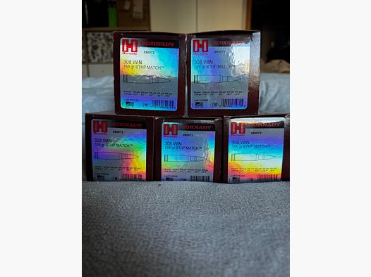 Hornady .308 Win. Match BTHP  168grs.