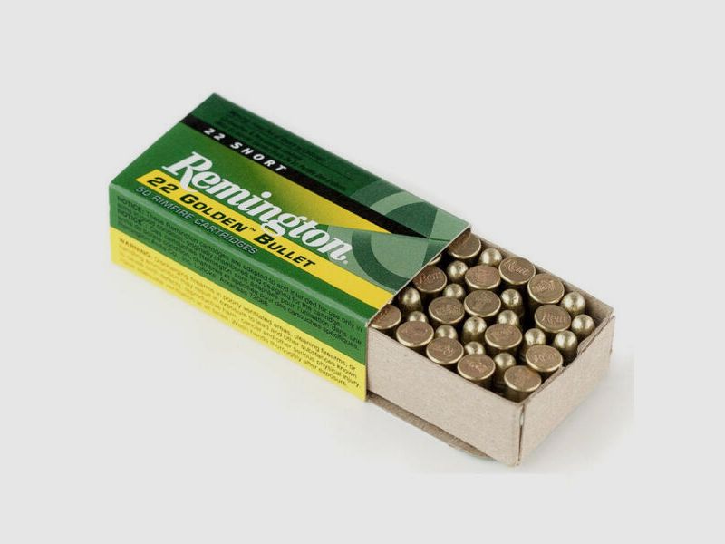 Remington Kleinkalibermunition .22 Short 1,90g Round Nose Golden Bullet a 100 Schuss/Pkg