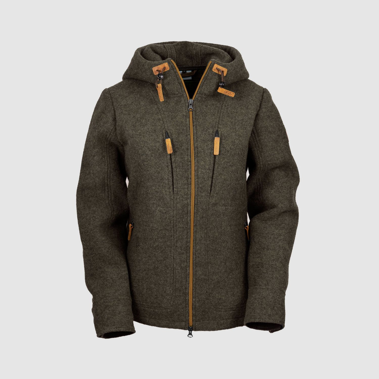 Lodenfleecejacke "Kapuzenwally" Mod. 2023, Schiefer