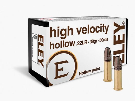 ELEY HIGH VELOCITY HP CARTUCCE - .22LR - 38GRS.- 50 COLPI