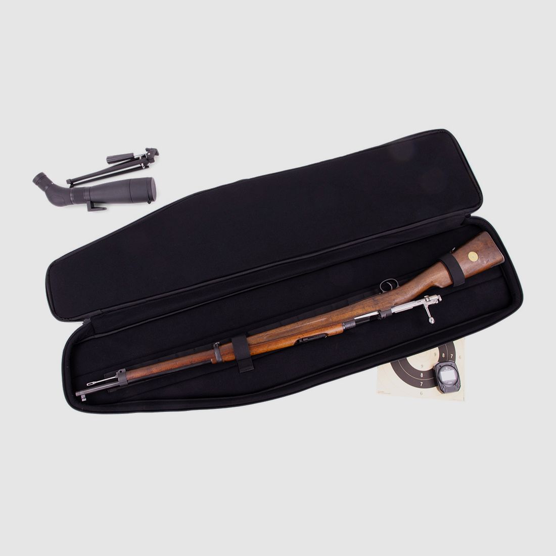 Winter Waffentasche 130 cm – 1000D (laut Grafik), abschließbar, Rucksackgurte (Night) – JM-W5-RIFLE