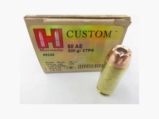 HORNADY 50 AE 300GR XTP X20