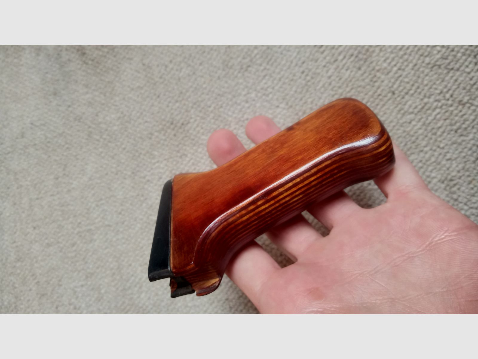 Original Russian RPK grip & handguard made of laminated wood with ferrule fitted for AK (AK74 / AK-100 / Saiga / AKM / Yunker 2/3/4 / Cybergun)