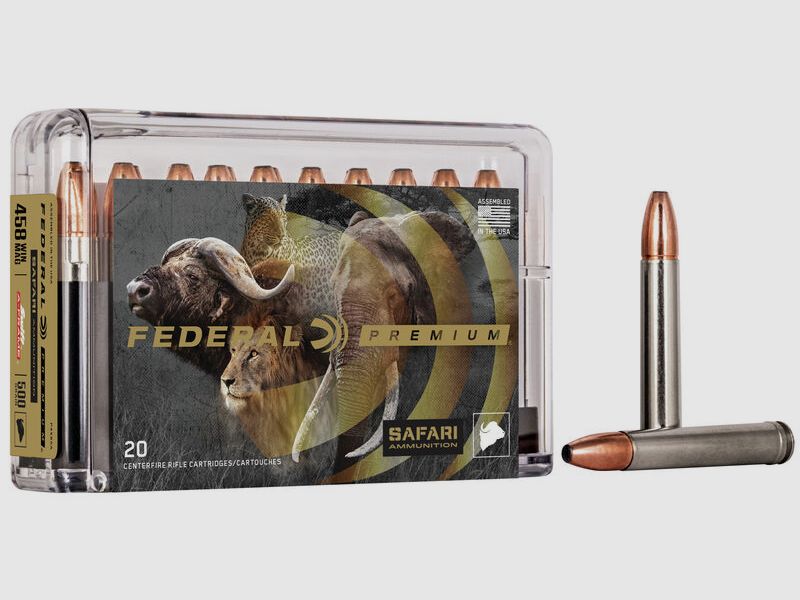 Federal Premium Safari Swift A-Frame .458 Win. Mag. 500GR JSP 20 cartucce