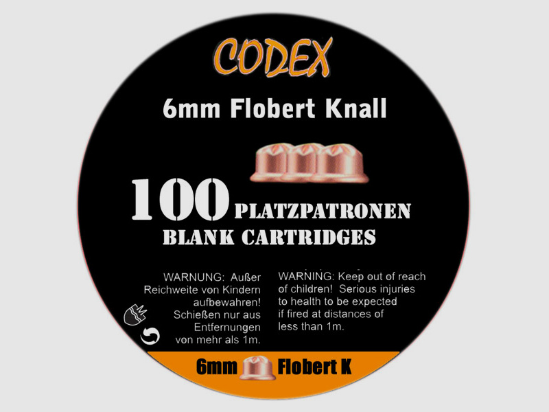 Codex Knallpatronen - Platzpatronen 6mm Flobert 100 Stück