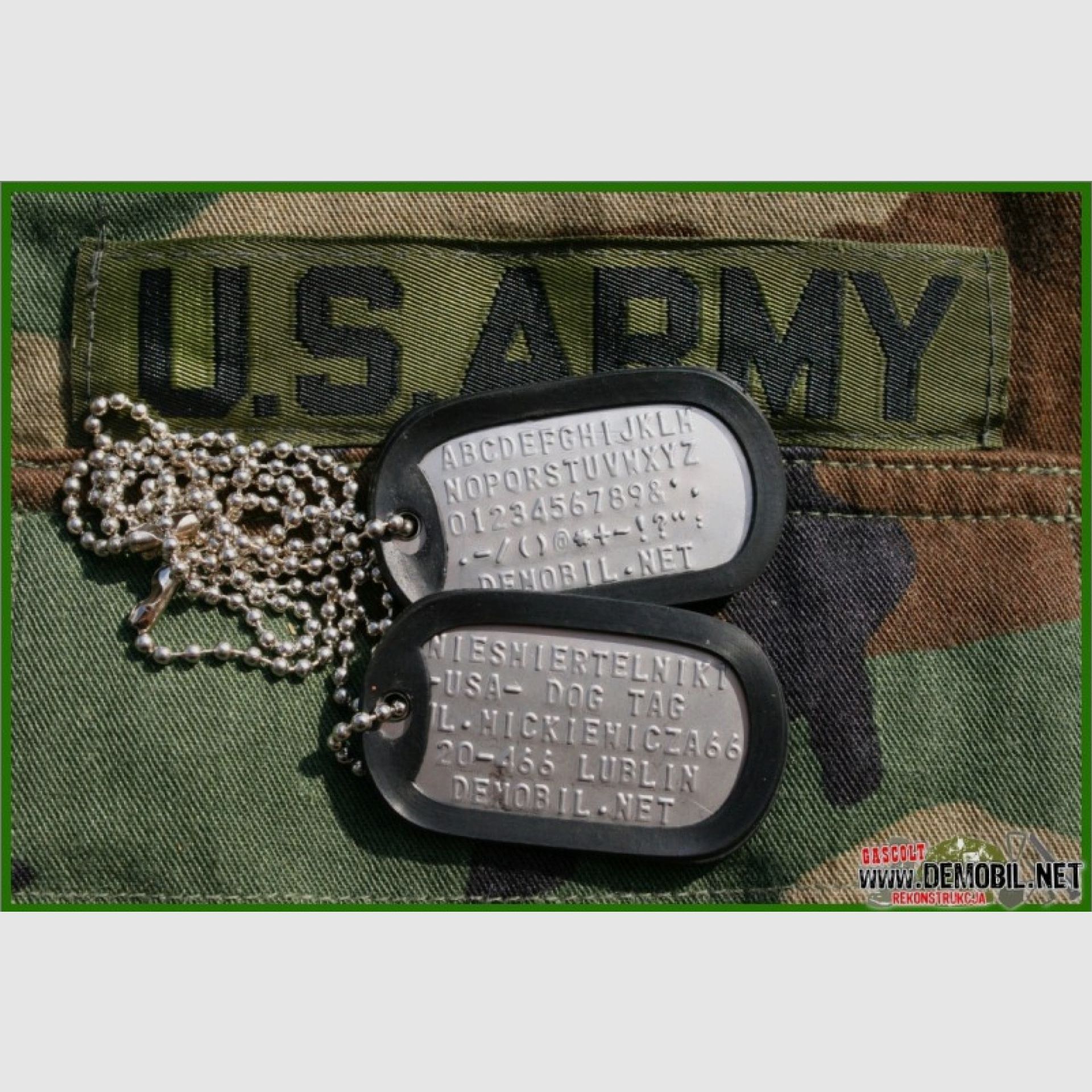 Originale US-Army-Erkennungsmarken mit Prägung, Bild 1 von 8