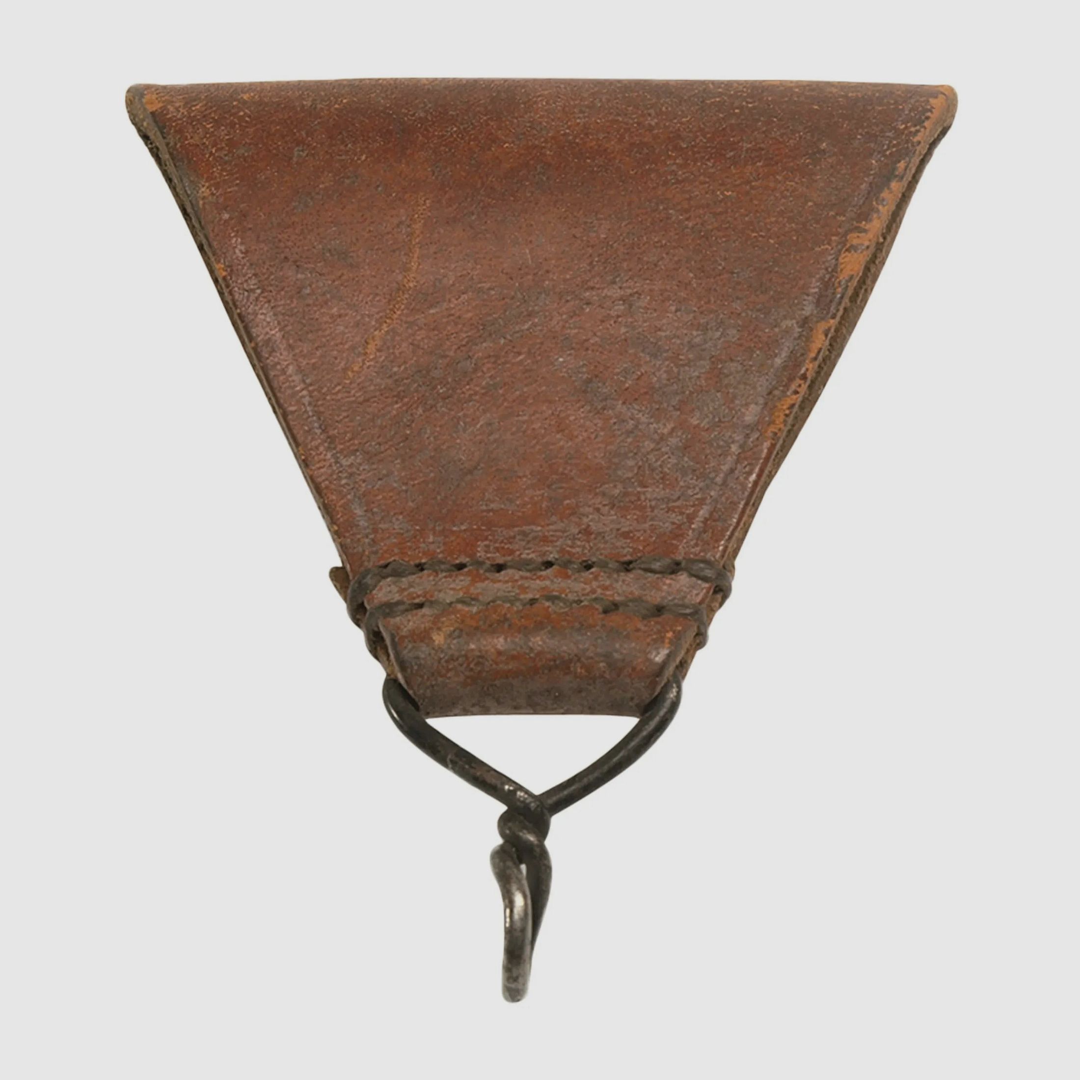 Französische Armee Franz. Koppelschlaufe Dreieck Leder gebraucht