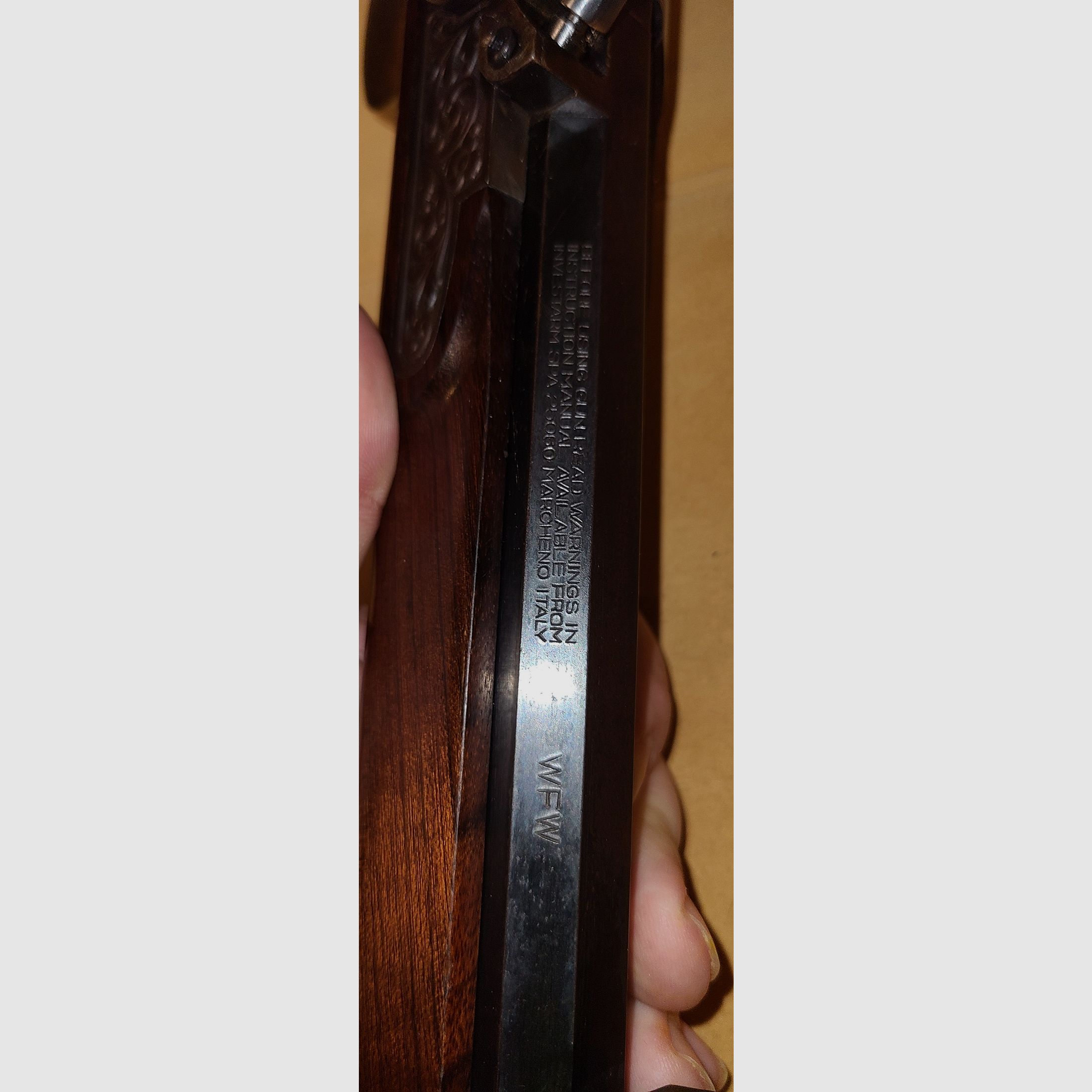 VORDERLADER BÜCHSE 383758 / cal. 45 / NUSSBRAUN / WFW / BLACK POWDER SCHWARZPULVER / HOLZ SCHAFT / TOP ZUSTAND