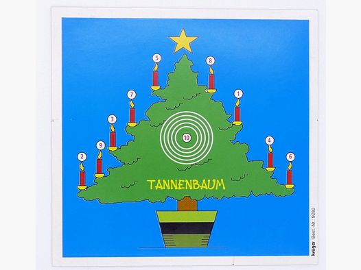 Krüger-Schießscheiben Glücksscheibe Tannenbaum bunt Schießscheiben
