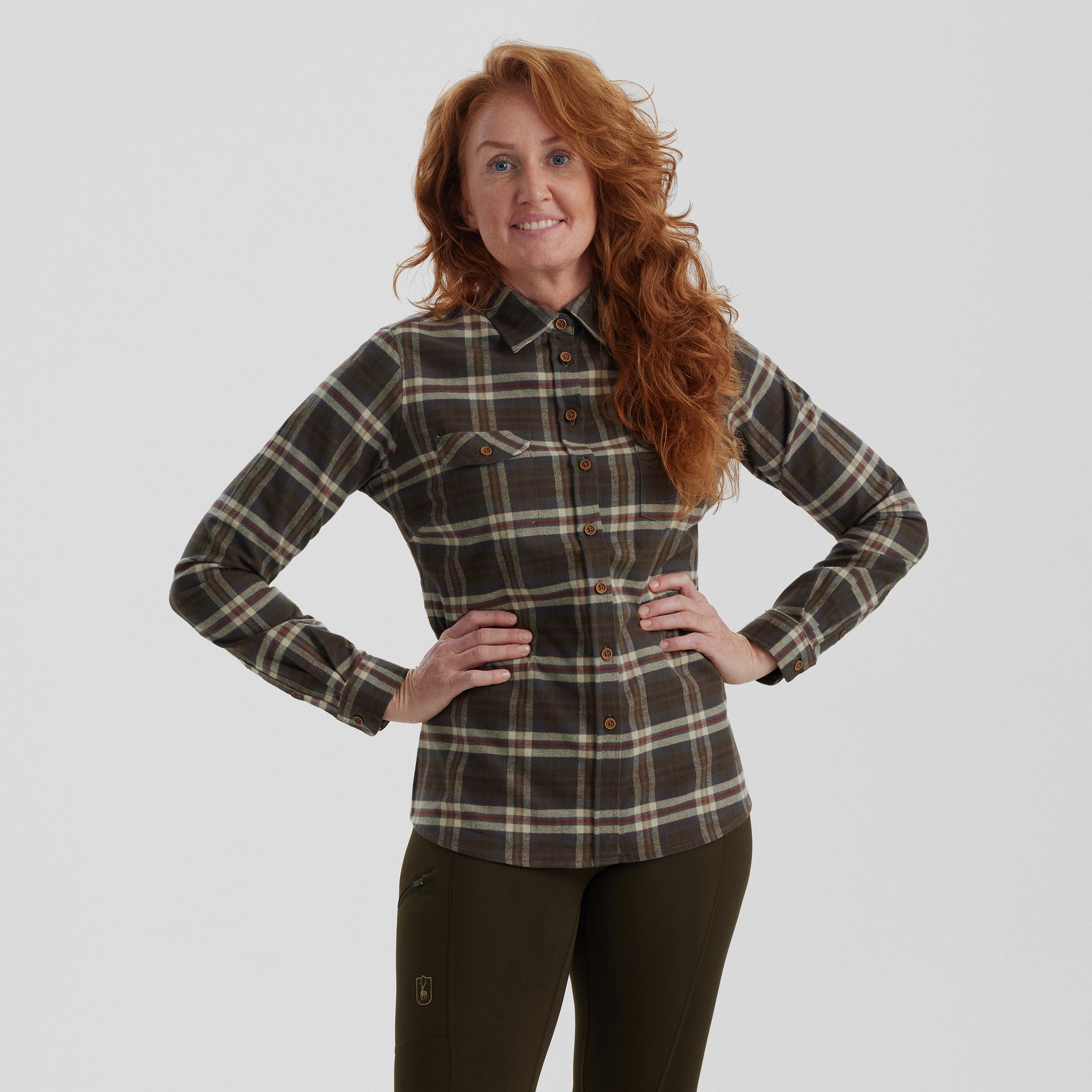 Camisa Lady Ruby - Cuadro amarillo - Talla mujer: 48