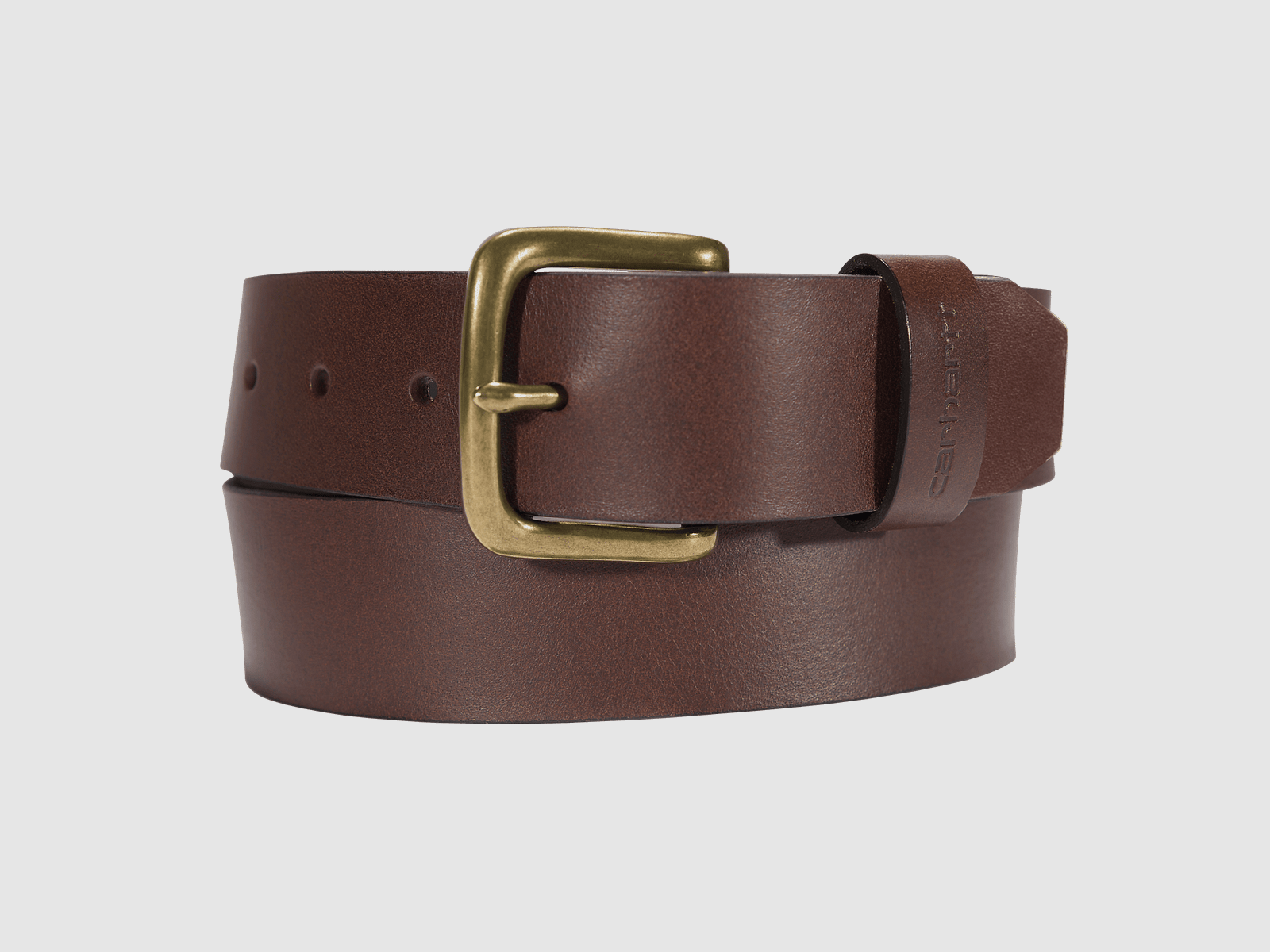 Carhartt Bridle Leather Classic Buckle Belt Men Dark Brown 34W