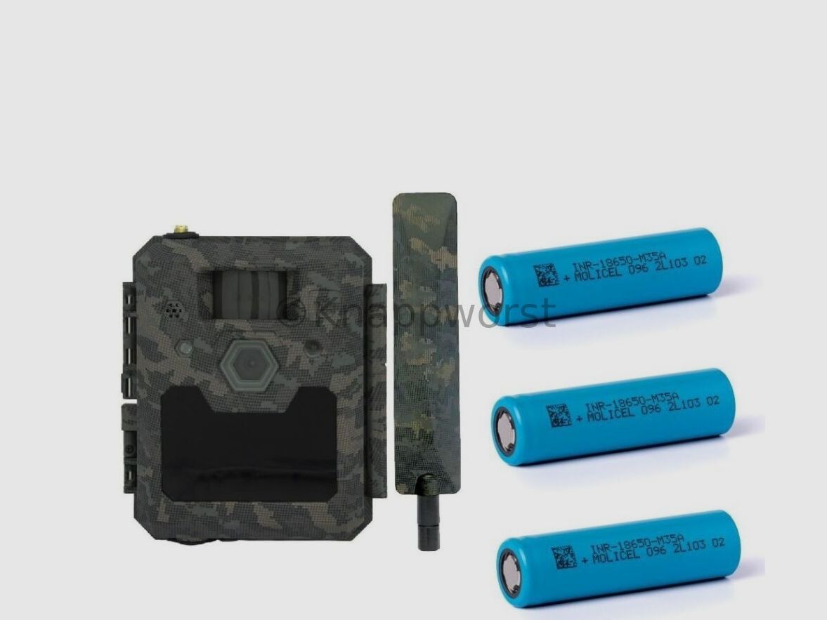 ICU ICU CLOM CAM6 Fotocamera da caccia incl. 3x batterie 18650 + 2000 Coins