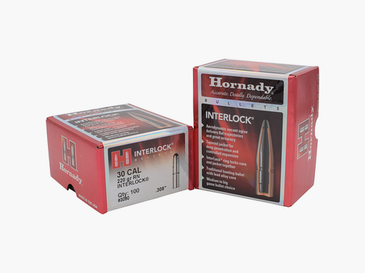 .308 Geschosse Hornady RN 220 gr VE100