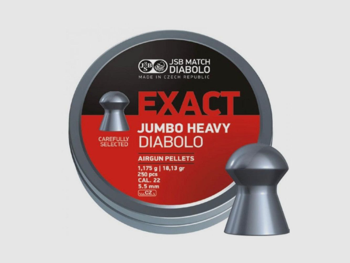 JSB Diabolo Exact Jumbo Heavy .22 Cal, 500 pcs, 1.175 g