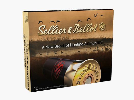 Sellier & Bellot 107461 16/70 Red/Black 3.0mm 30.1g Hunting Shot 10 pieces