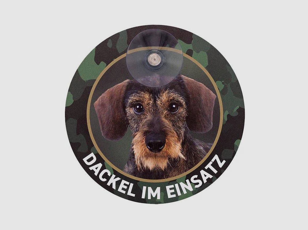 Wilde Hilde Car Sign | Dachshund in Action Wirehaired, image 2 of 6