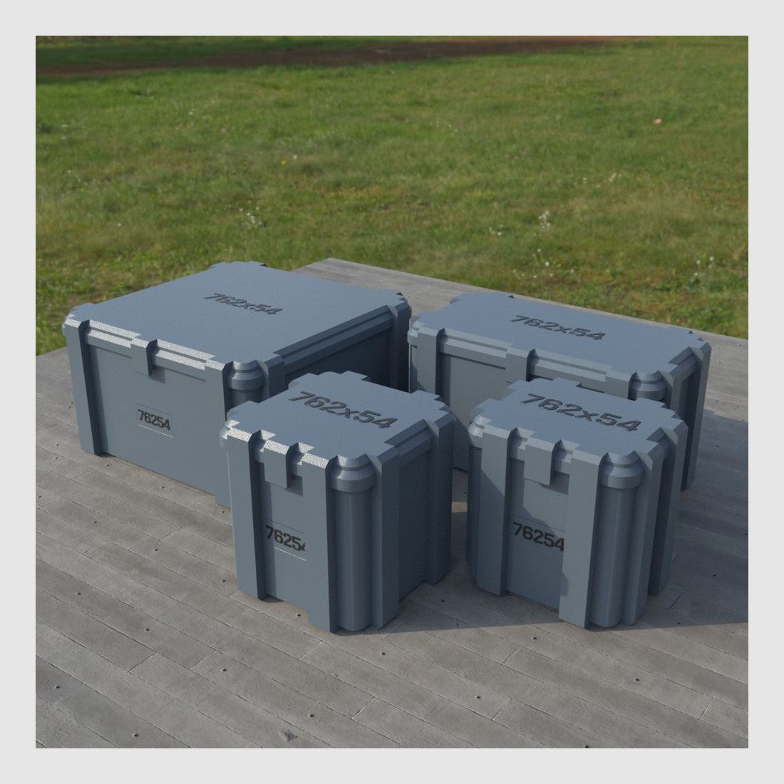 Filamelt ammunition box / 7.62x54R / 'Folding lid' / cartridge box, ammo box