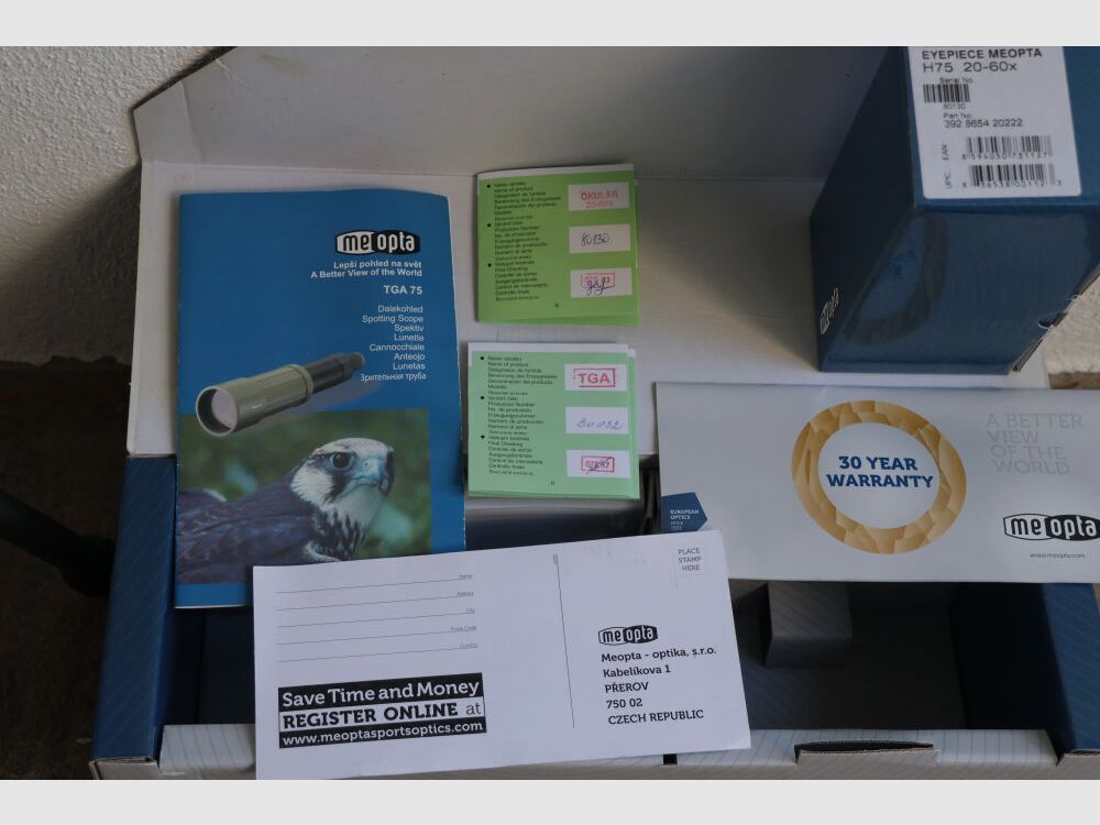 Meopta Spektiv TGA75 inkl. Okular H75 20-60x & Stativ!! TOP!