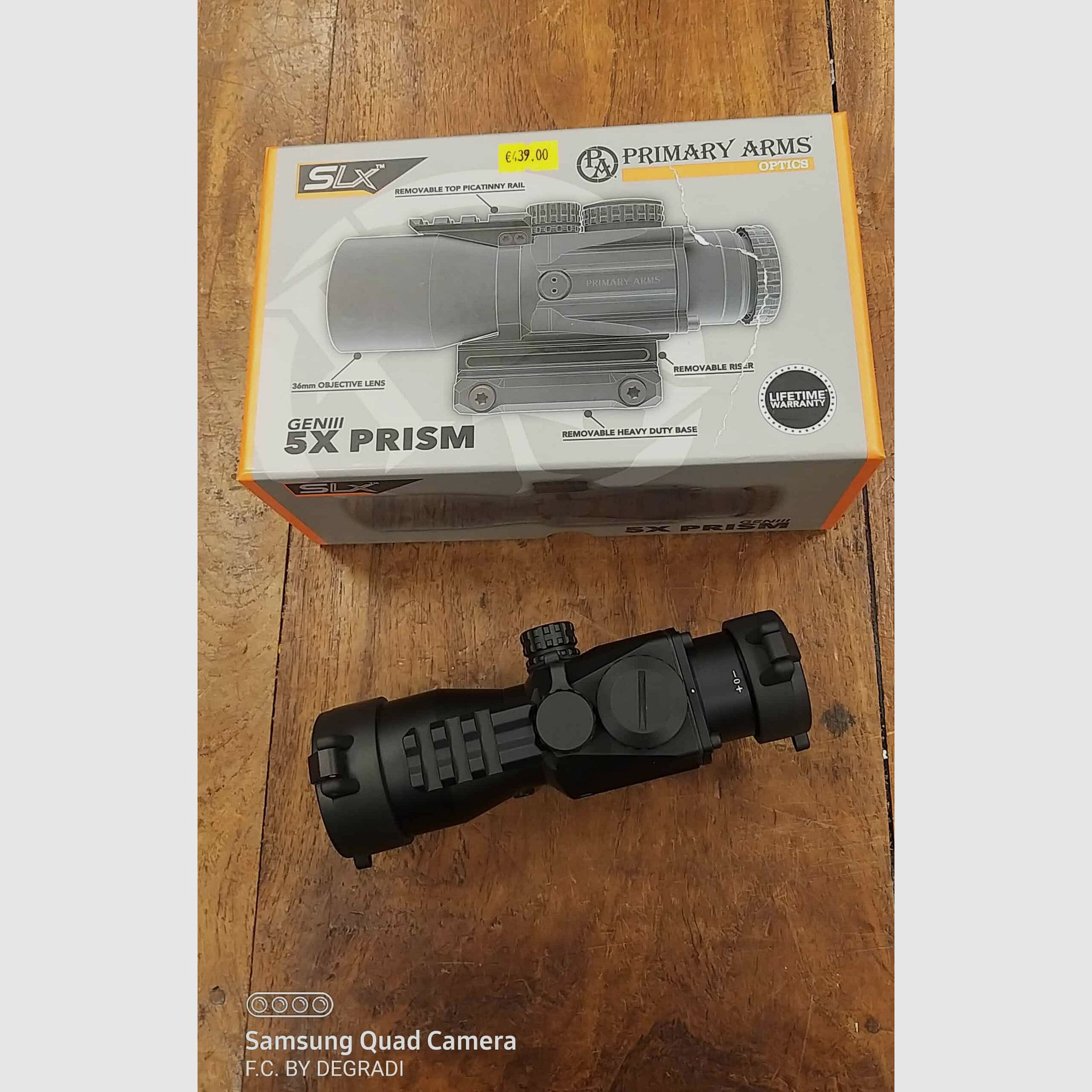 PRIMARY ARMS OPTICS GEN III 5X PRISM, immagine 2 di 3