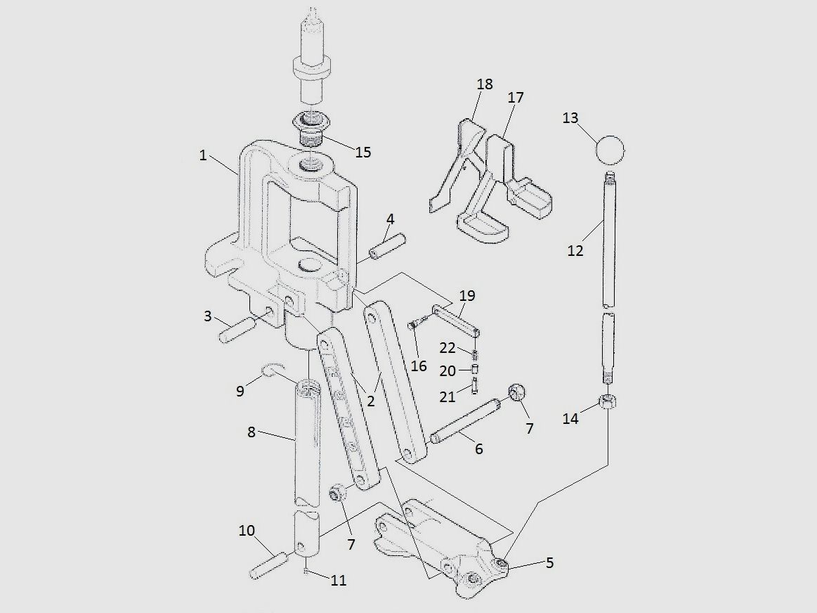 RCBS 9128 R.C. LINKAGE ARM PIN – RECHTS