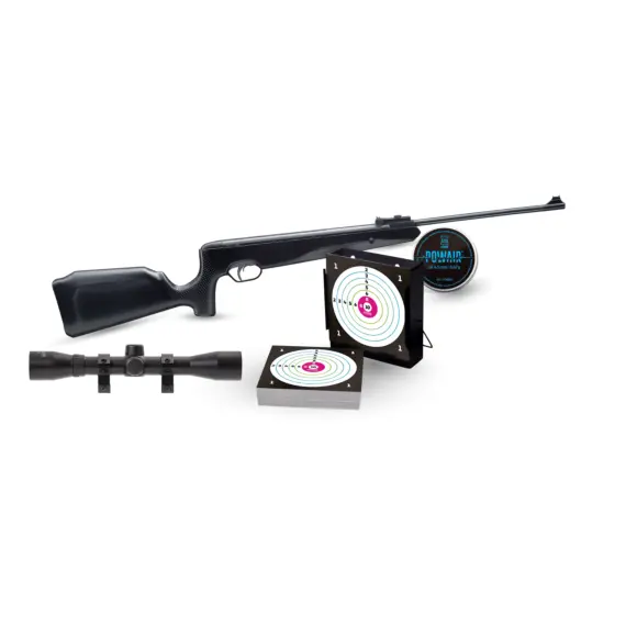 Pack Rifle Snowpeak SR1000X Caliber 4.5mm 19.9 Joules + 4X32 + Pellets + Targets + Target Holder
