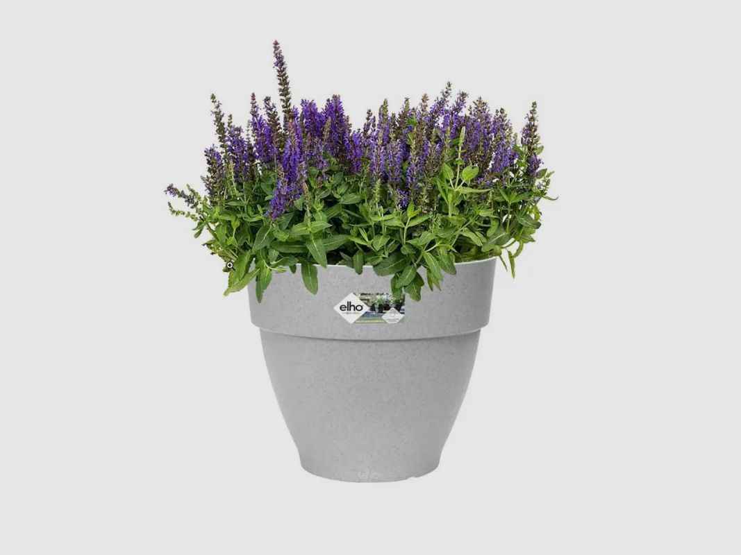 Pot de fleurs Ø30xH25cm en plastique recyclé - Elho® Gris, image 3 sur 7