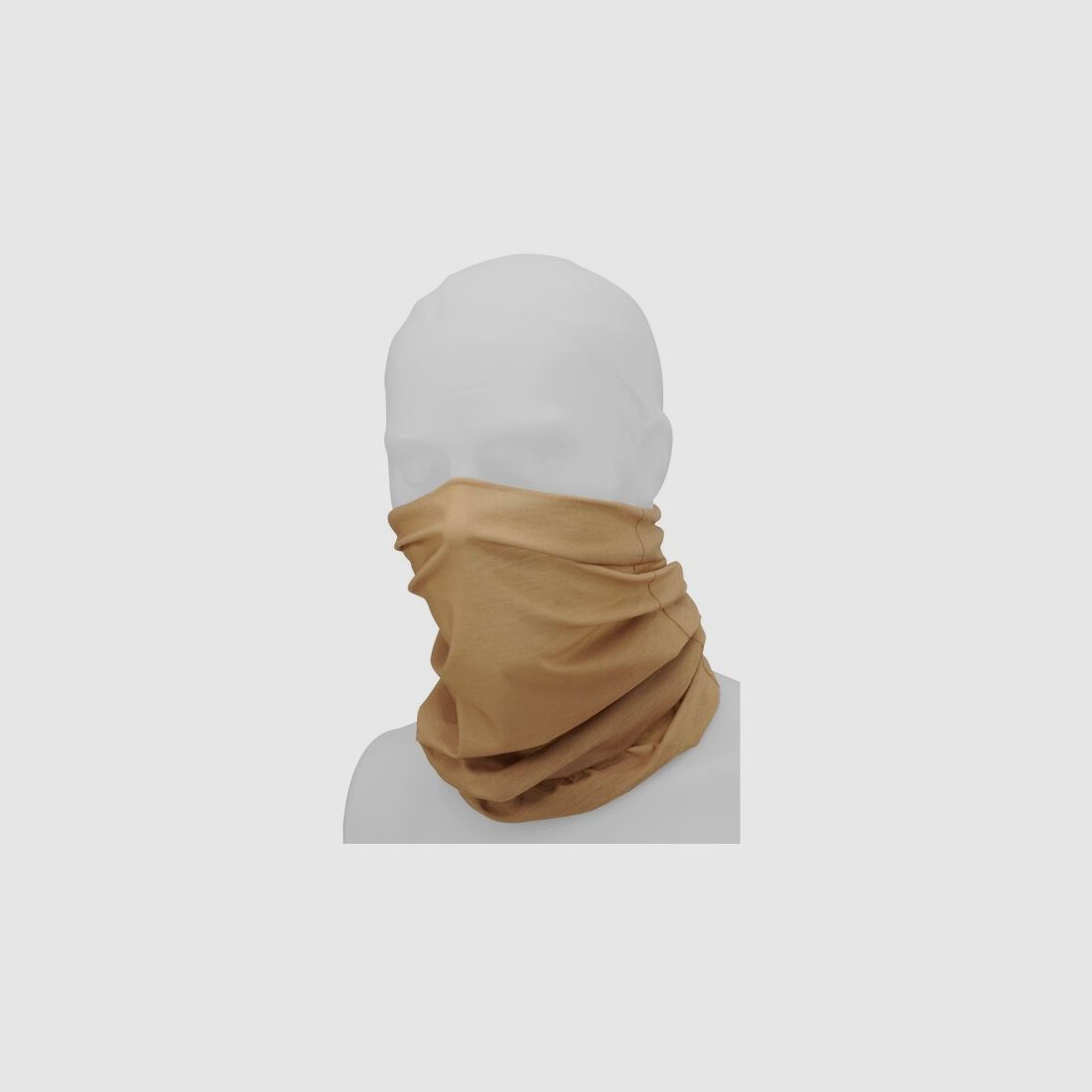Multifunktionstuch (Schlauchschal / Balaclava) für Mund, Gesicht, Hals -Einheitsgröße- Camel (Beige)