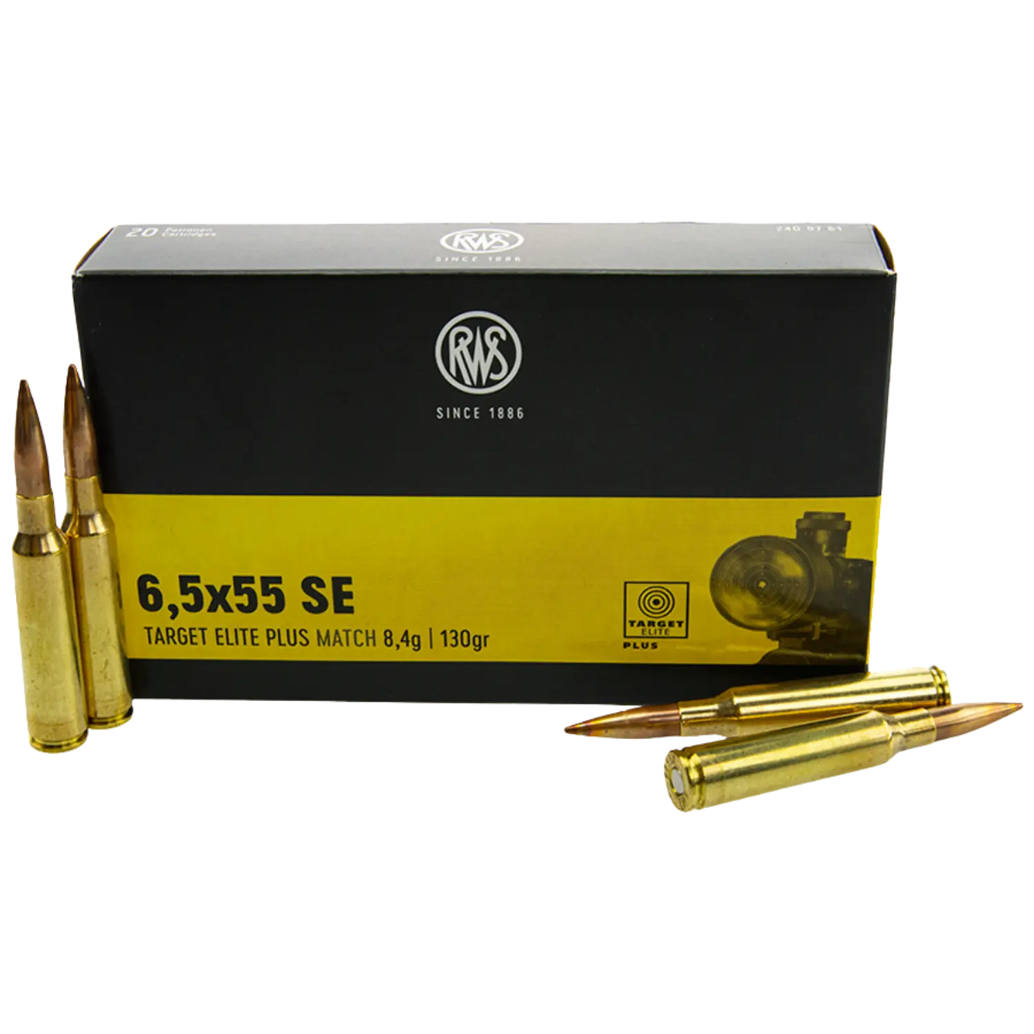 Cible Elite Plus Calibre 6,5x55 SE 130 gr 20 coups