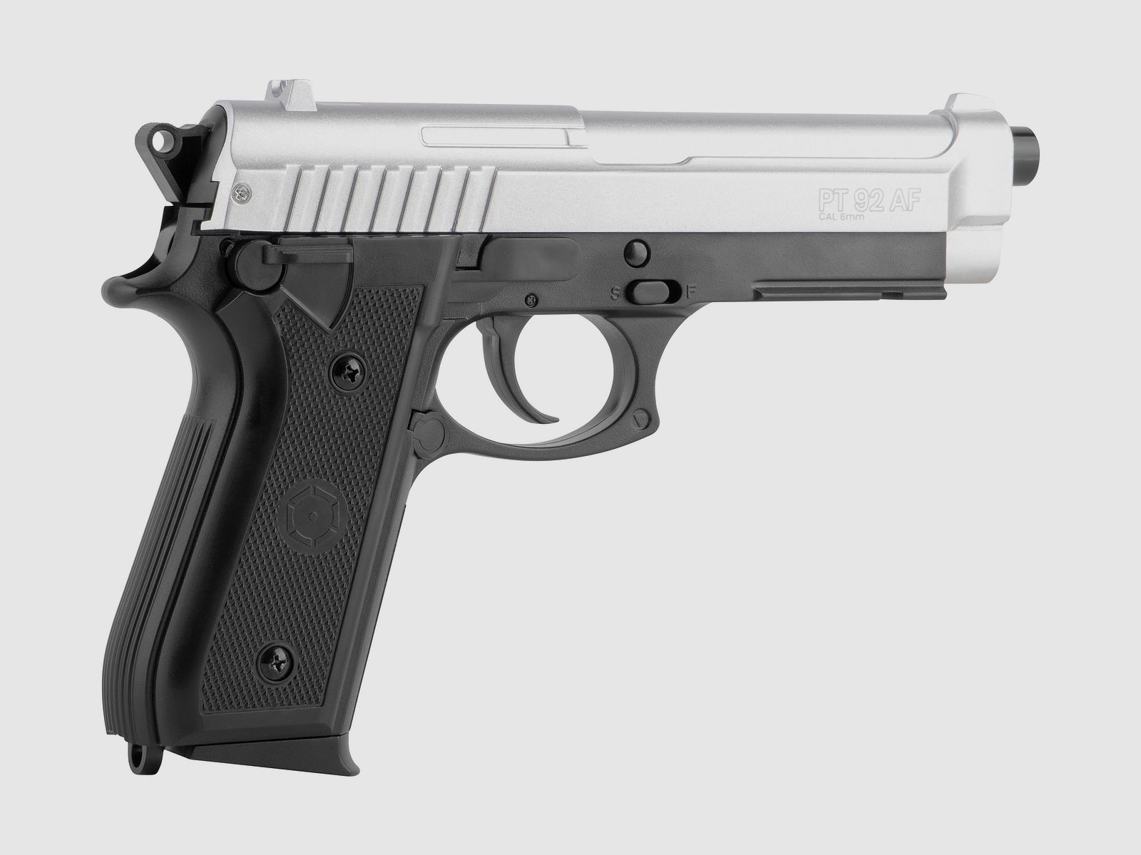 Cybergun PT92 H.P.A. Argent/Noir 6mm - Airsoft à ressort