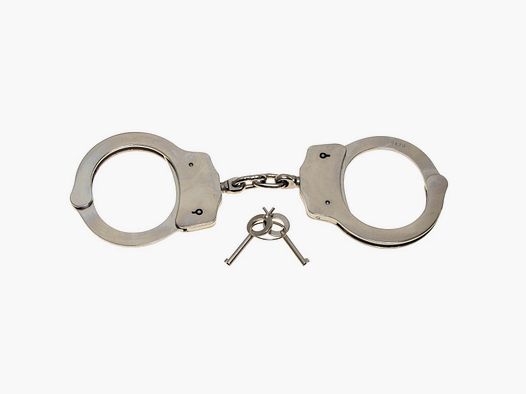 MFH handcuffs deluxe, nickel-plated