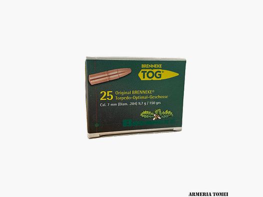 BRENNEKE – TAG CAL. 7mm .284 Diam. 9,7g/150grs (25 PZ) -53 04 36 (842789)