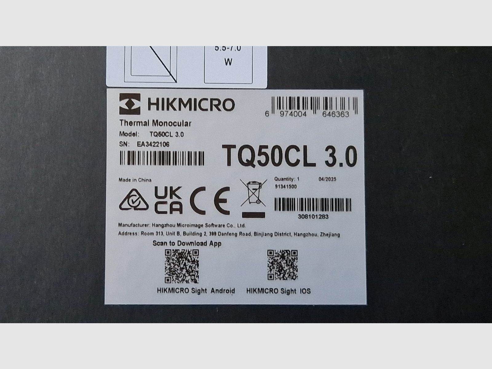 HIKMICRO TQ50CL 3.0 Wärmebild Vorsatzgerät und Handgerät