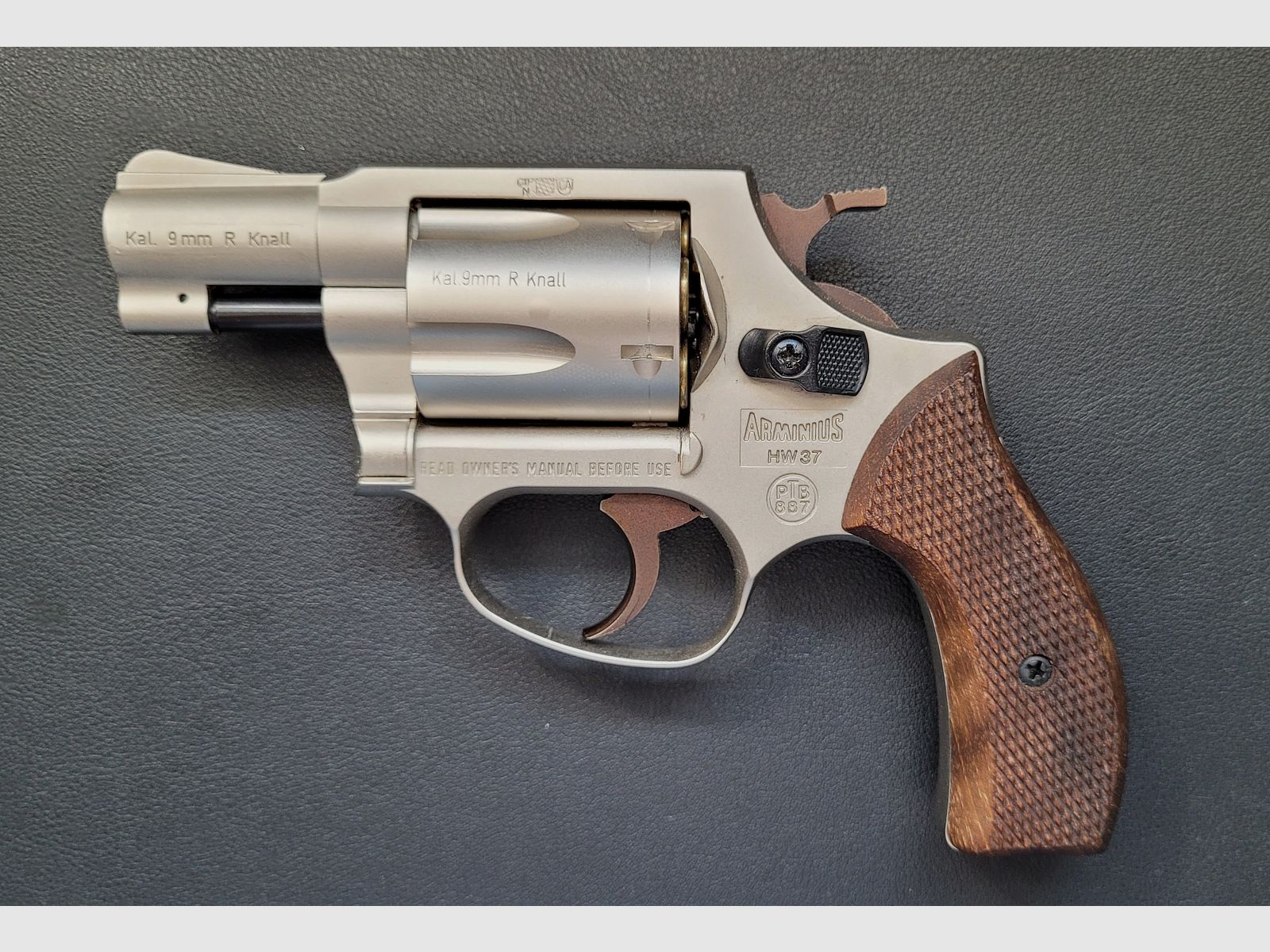 🛡️ Weihrauch HW 37 Schreckschuss-Revolver – vernickelt, Holzgriff 🛡️
