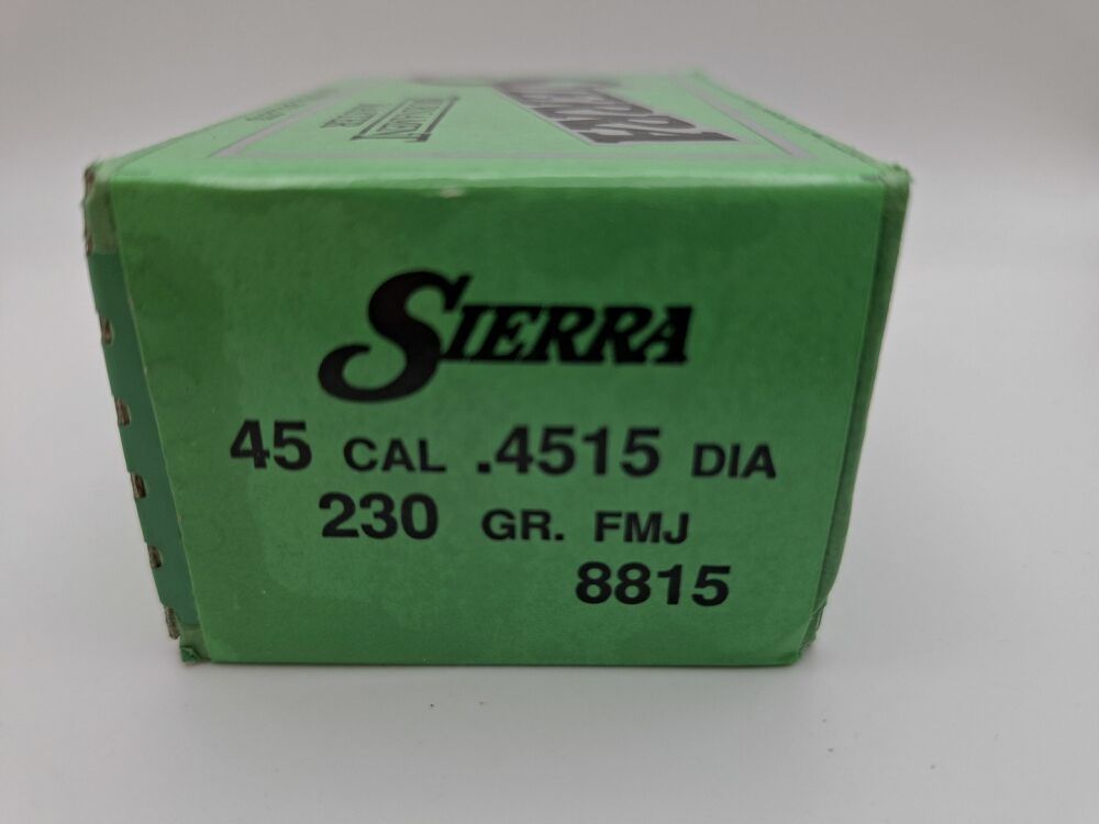 Sierra Bullets, Santa Fe FFW-Geschosse .45 (.4515), 230gr FMJ