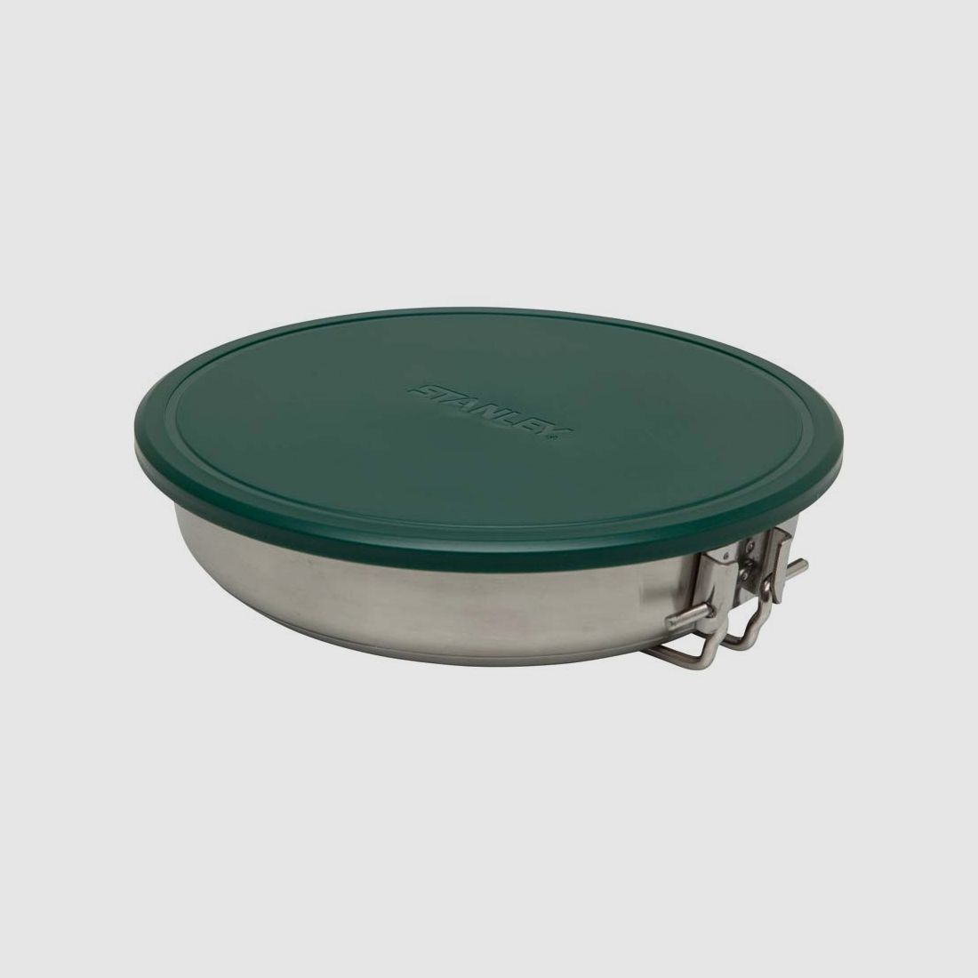 Stanley Outdoor Pan Set, Sandwich Bottom, 2 Forks, Plastic Cutting Board, 2 Plastic Plates, Lid